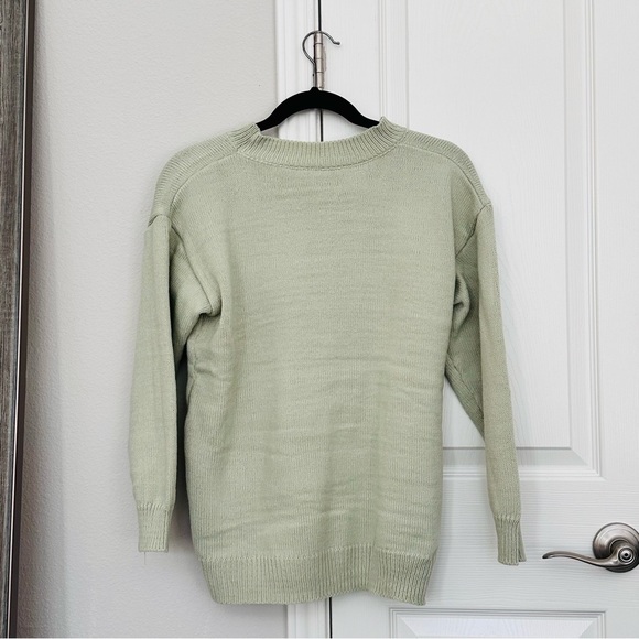 Pochacco Kawaii Fuzzy Mint Green Pastel Sweater - Picture 2 of 4